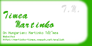 timea martinko business card